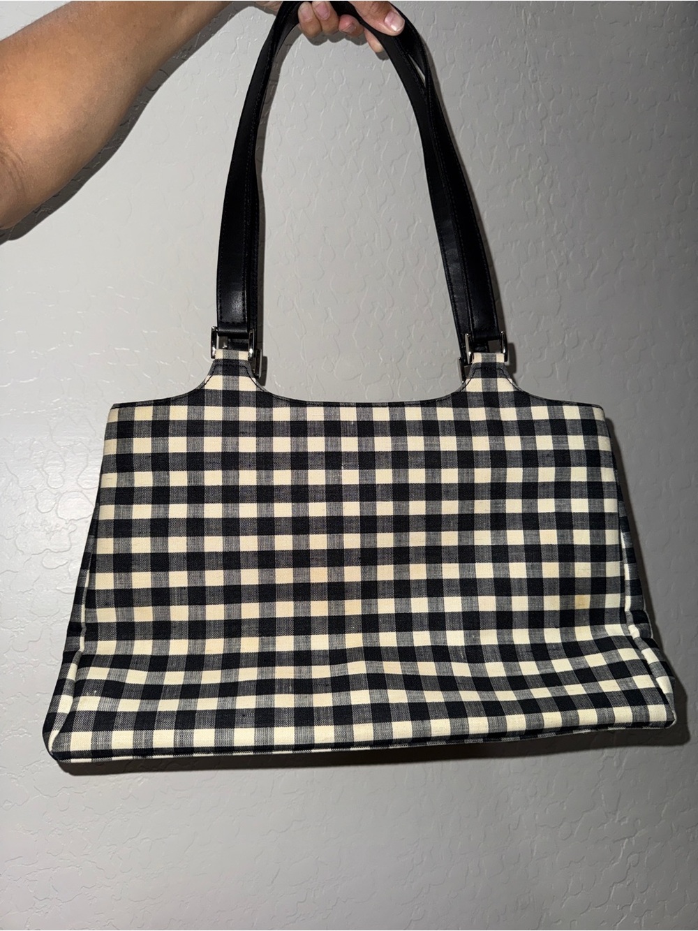 gingham shoulder bag